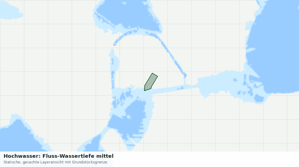 Statische Kartenansicht: Hochwasser: Fluss-Wassertiefe mittel