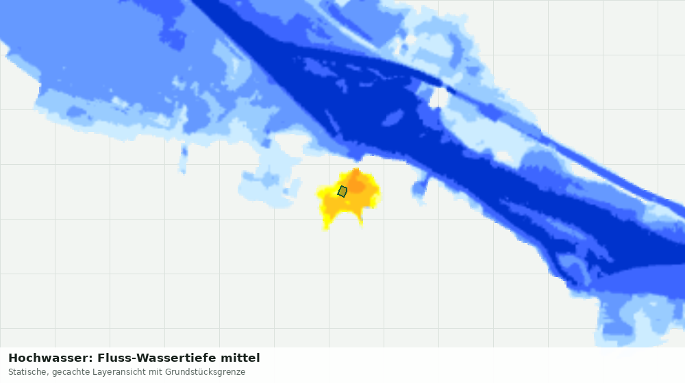 Statische Kartenansicht: Hochwasser: Fluss-Wassertiefe mittel