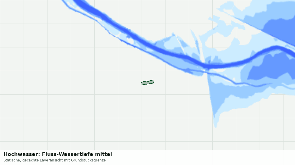 Statische Kartenansicht: Hochwasser: Fluss-Wassertiefe mittel