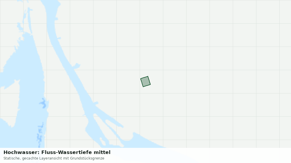 Statische Kartenansicht: Hochwasser: Fluss-Wassertiefe mittel