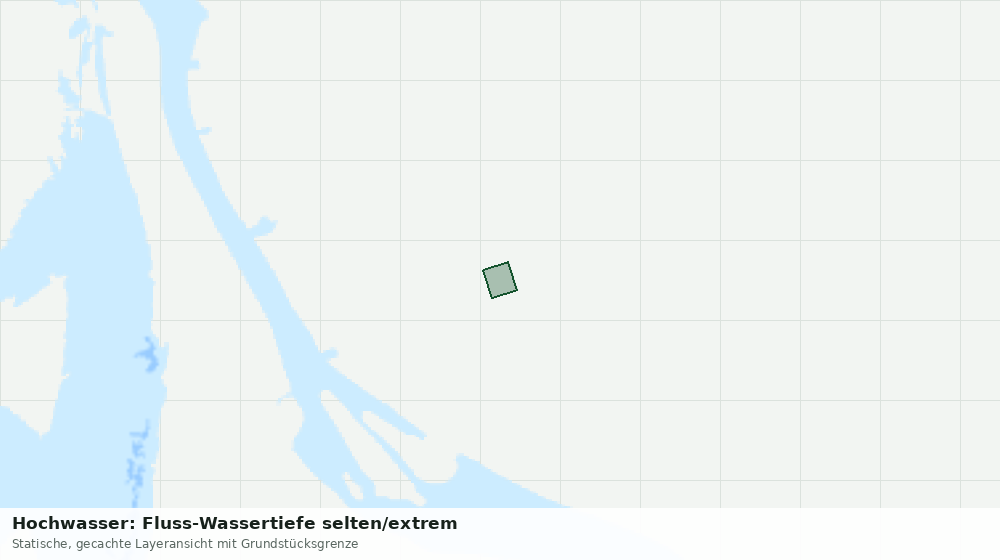 Statische Kartenansicht: Hochwasser: Fluss-Wassertiefe selten/extrem