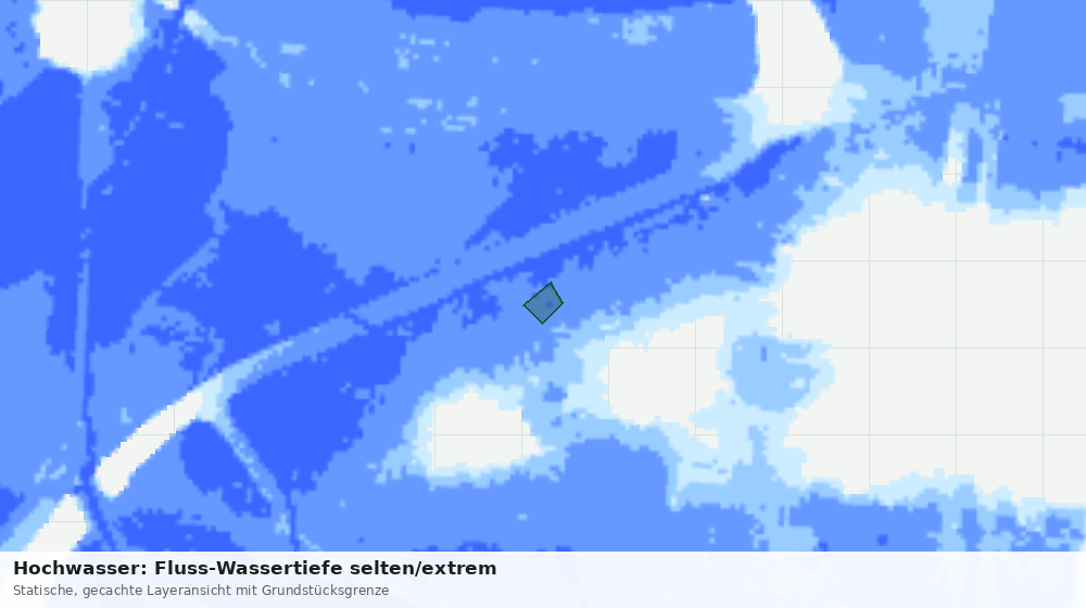 Statische Kartenansicht: Hochwasser: Fluss-Wassertiefe selten/extrem