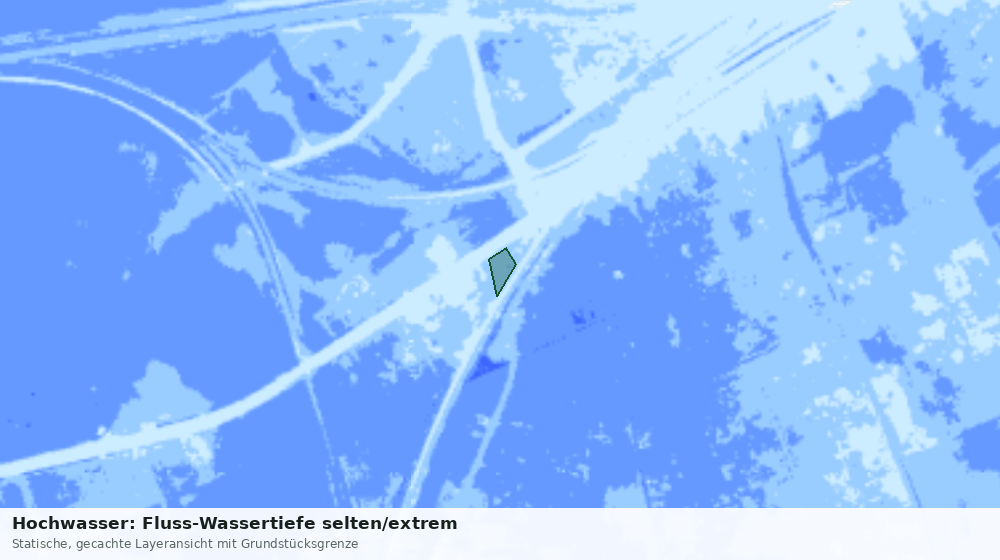 Statische Kartenansicht: Hochwasser: Fluss-Wassertiefe selten/extrem