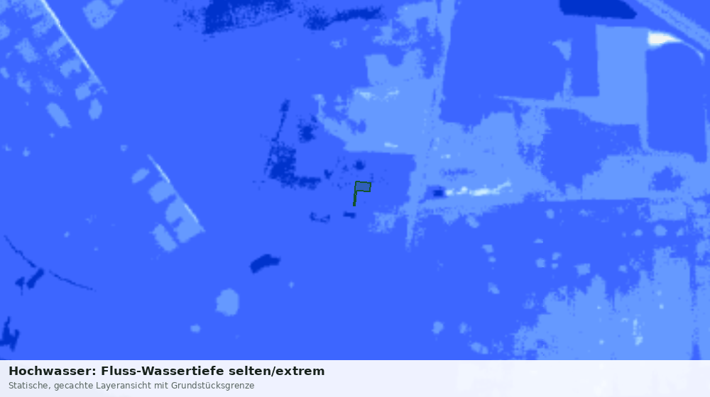Statische Kartenansicht: Hochwasser: Fluss-Wassertiefe selten/extrem