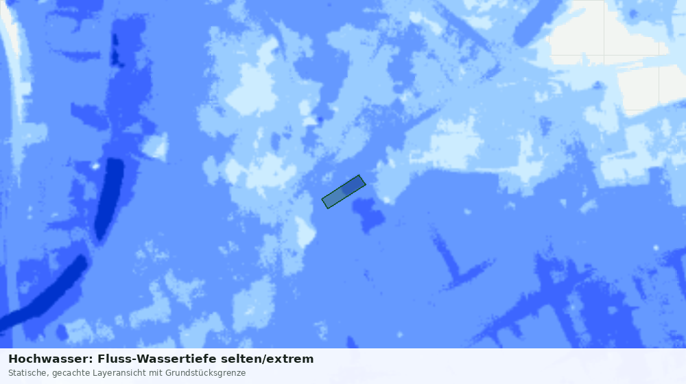 Statische Kartenansicht: Hochwasser: Fluss-Wassertiefe selten/extrem