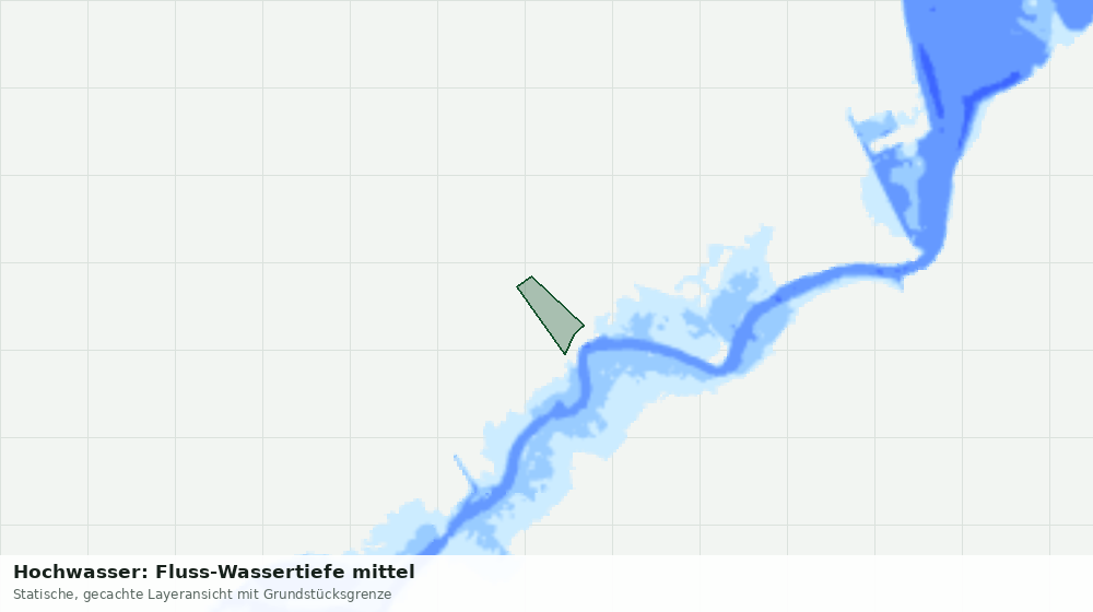 Statische Kartenansicht: Hochwasser: Fluss-Wassertiefe mittel
