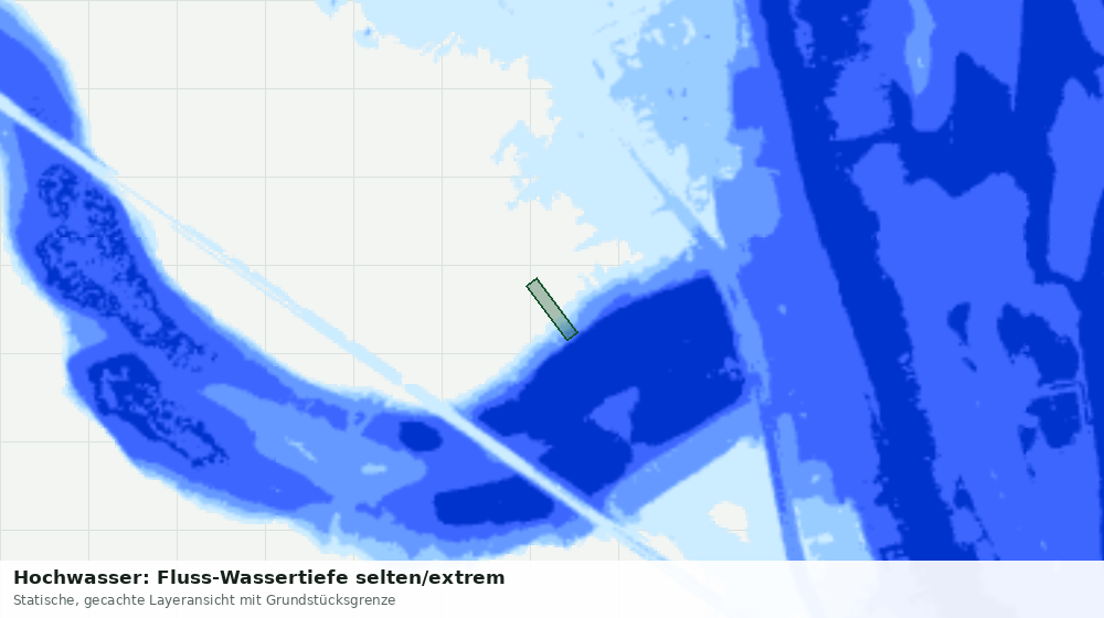 Statische Kartenansicht: Hochwasser: Fluss-Wassertiefe selten/extrem