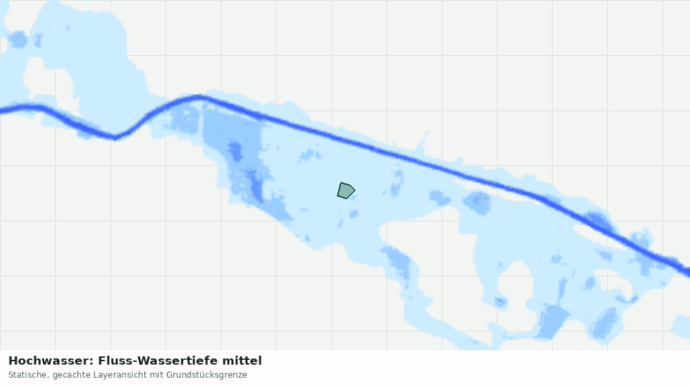 Statische Kartenansicht: Hochwasser: Fluss-Wassertiefe mittel