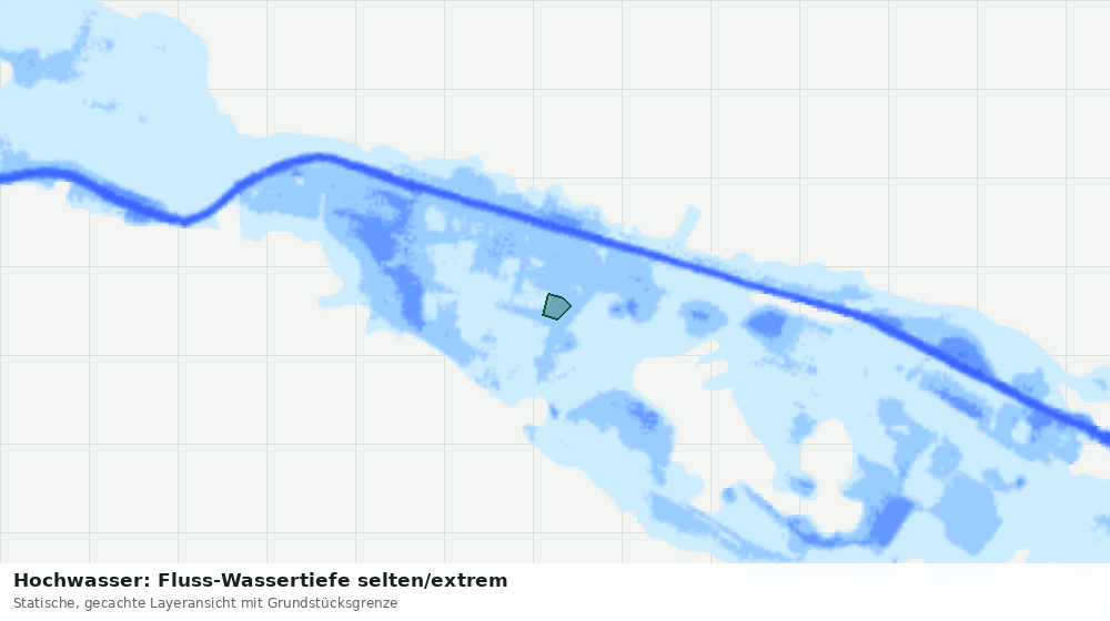 Statische Kartenansicht: Hochwasser: Fluss-Wassertiefe selten/extrem