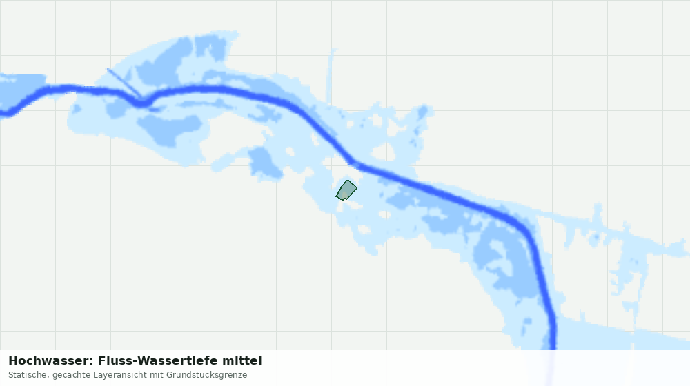 Statische Kartenansicht: Hochwasser: Fluss-Wassertiefe mittel