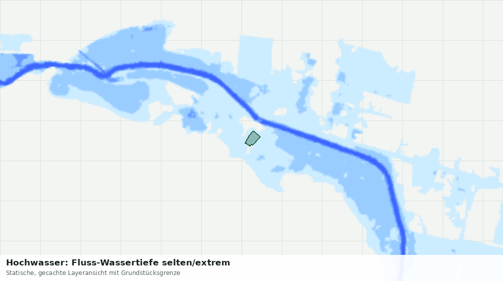Statische Kartenansicht: Hochwasser: Fluss-Wassertiefe selten/extrem