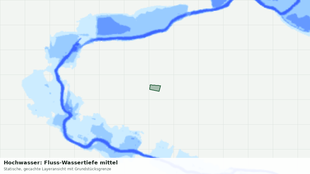 Statische Kartenansicht: Hochwasser: Fluss-Wassertiefe mittel
