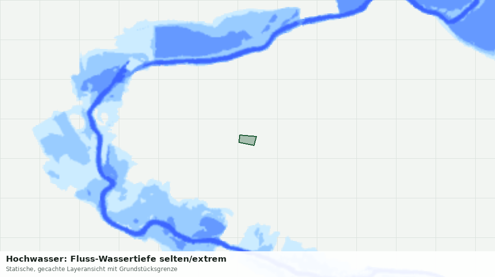 Statische Kartenansicht: Hochwasser: Fluss-Wassertiefe selten/extrem