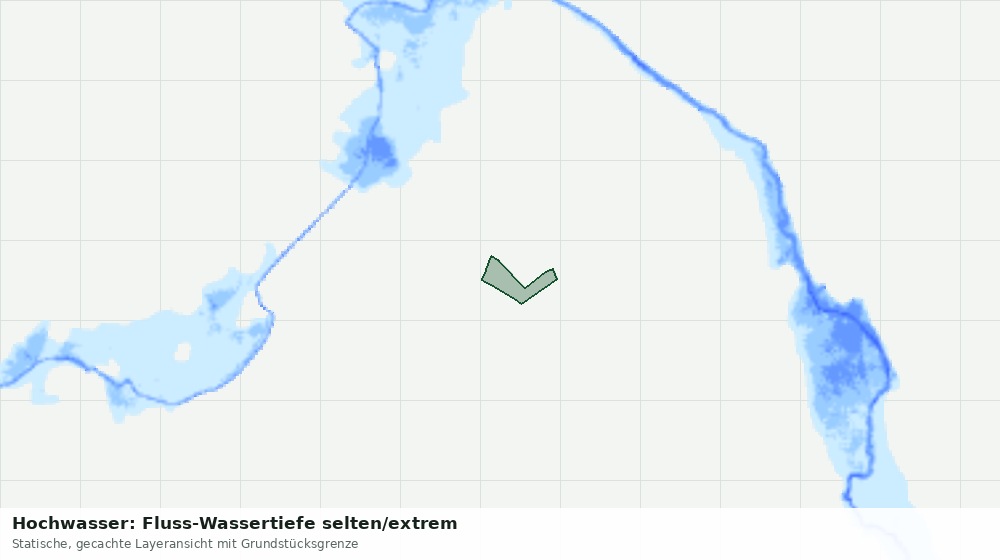 Statische Kartenansicht: Hochwasser: Fluss-Wassertiefe selten/extrem