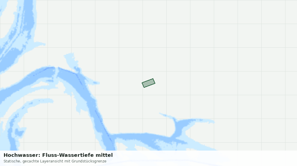 Statische Kartenansicht: Hochwasser: Fluss-Wassertiefe mittel