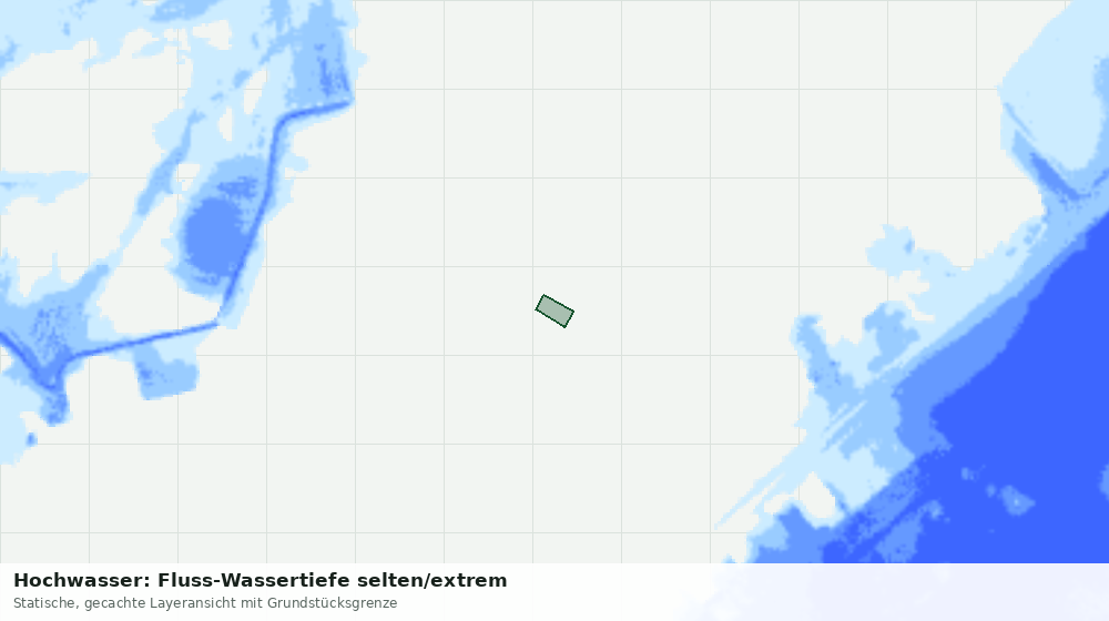 Statische Kartenansicht: Hochwasser: Fluss-Wassertiefe selten/extrem