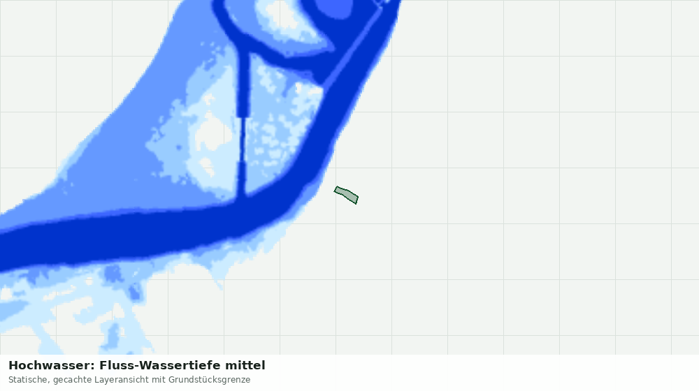 Statische Kartenansicht: Hochwasser: Fluss-Wassertiefe mittel