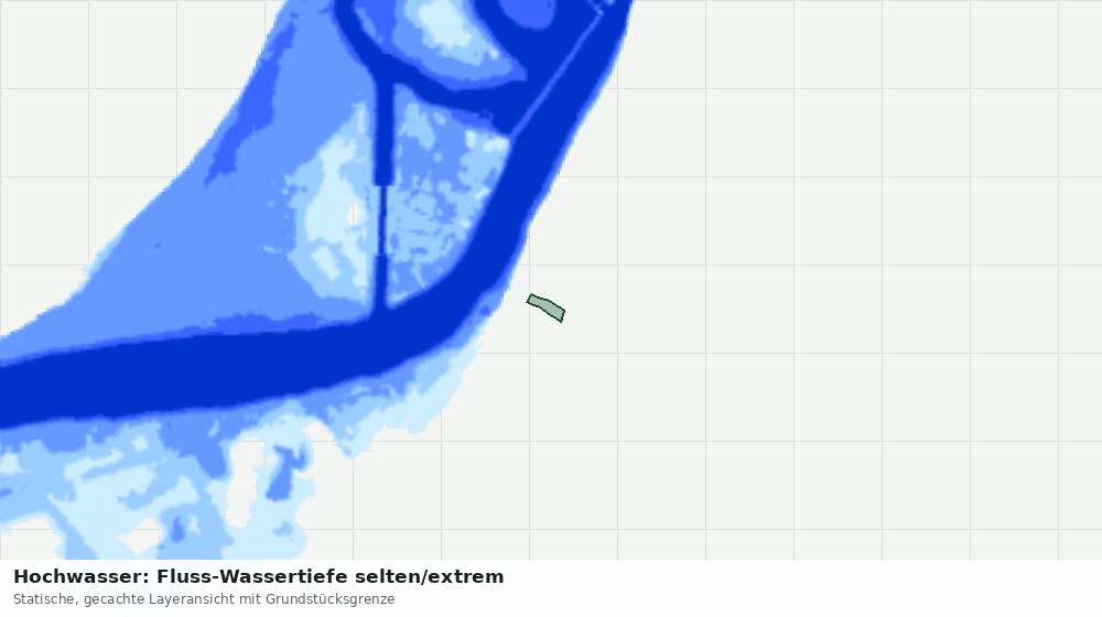 Statische Kartenansicht: Hochwasser: Fluss-Wassertiefe selten/extrem