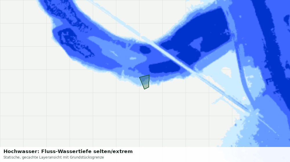 Statische Kartenansicht: Hochwasser: Fluss-Wassertiefe selten/extrem