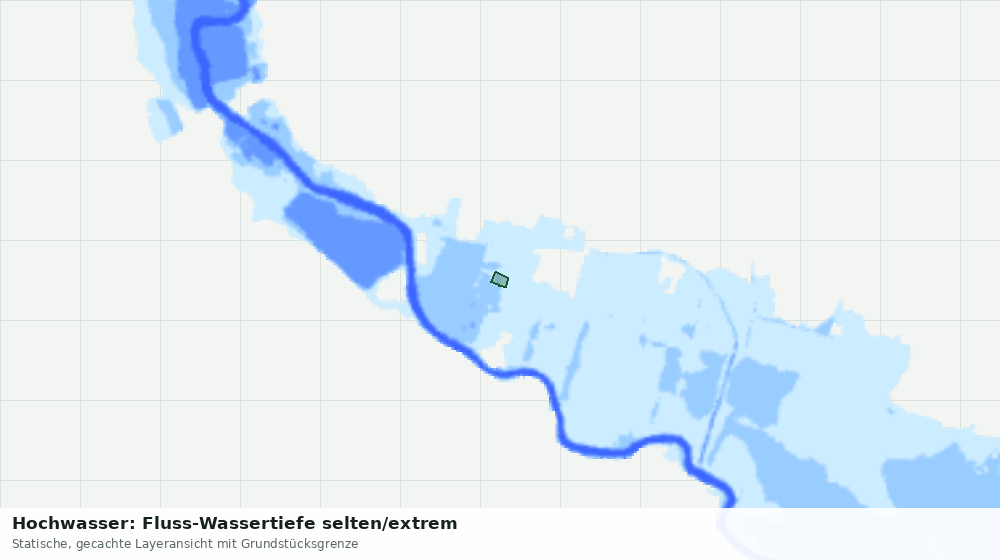 Statische Kartenansicht: Hochwasser: Fluss-Wassertiefe selten/extrem