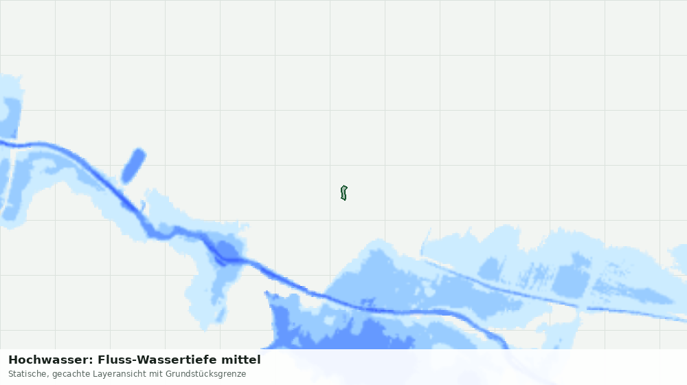 Statische Kartenansicht: Hochwasser: Fluss-Wassertiefe mittel