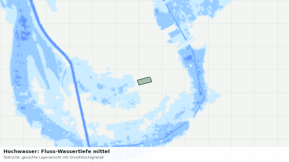 Statische Kartenansicht: Hochwasser: Fluss-Wassertiefe mittel