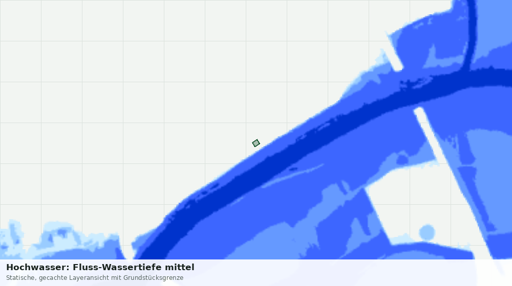 Statische Kartenansicht: Hochwasser: Fluss-Wassertiefe mittel