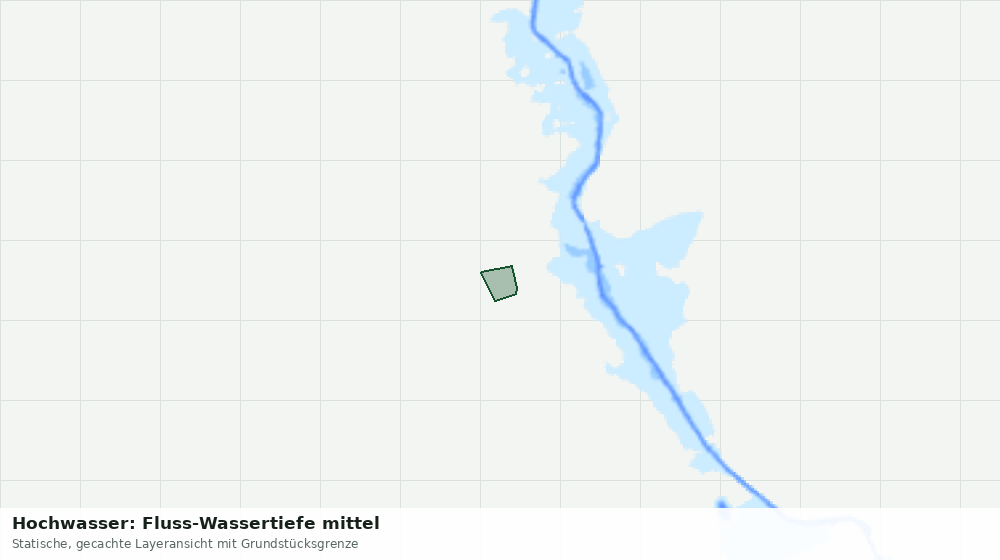 Statische Kartenansicht: Hochwasser: Fluss-Wassertiefe mittel