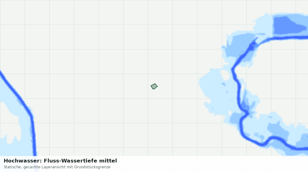Statische Kartenansicht: Hochwasser: Fluss-Wassertiefe mittel