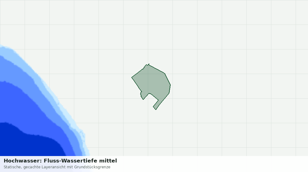 Statische Kartenansicht: Hochwasser: Fluss-Wassertiefe mittel