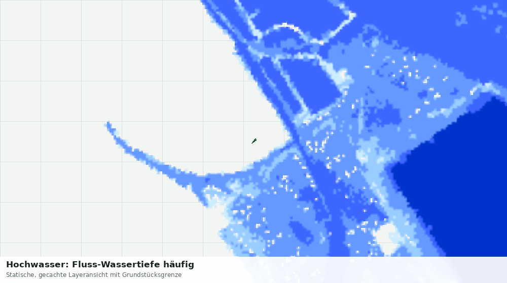 Statische Kartenansicht: Hochwasser: Fluss-Wassertiefe häufig