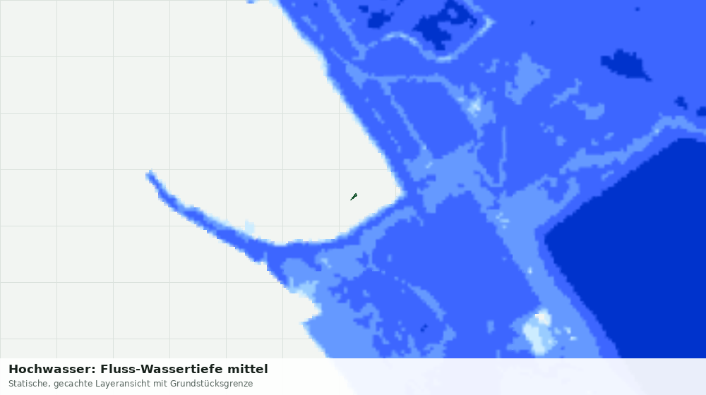 Statische Kartenansicht: Hochwasser: Fluss-Wassertiefe mittel