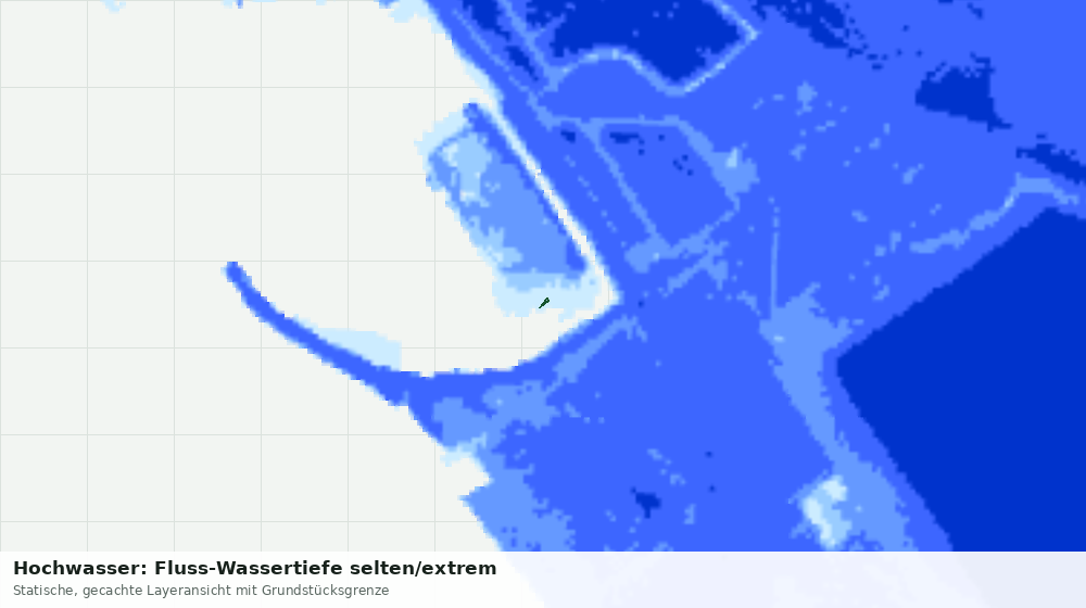Statische Kartenansicht: Hochwasser: Fluss-Wassertiefe selten/extrem