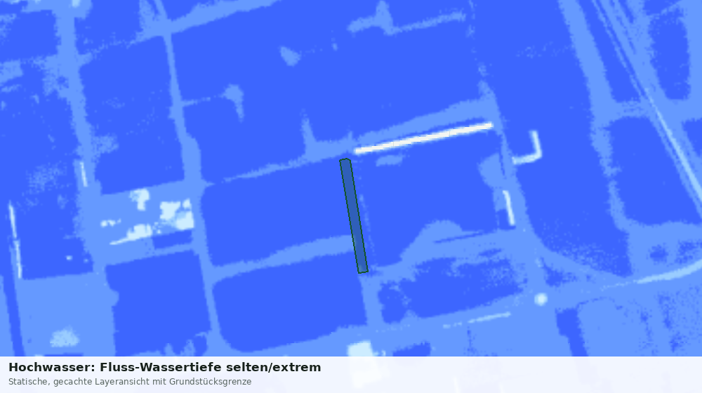 Statische Kartenansicht: Hochwasser: Fluss-Wassertiefe selten/extrem