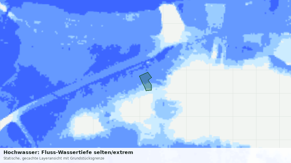 Statische Kartenansicht: Hochwasser: Fluss-Wassertiefe selten/extrem