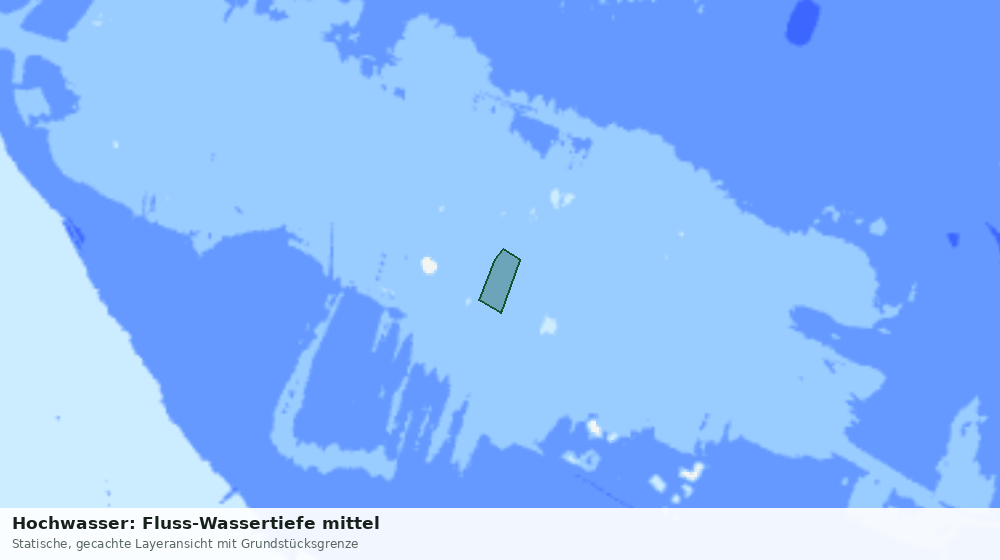 Statische Kartenansicht: Hochwasser: Fluss-Wassertiefe mittel