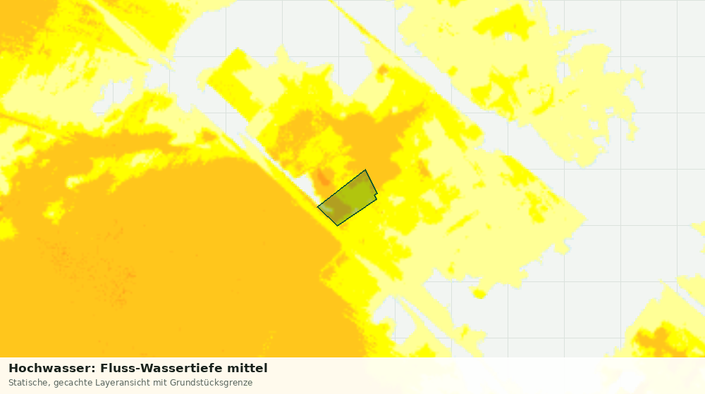 Statische Kartenansicht: Hochwasser: Fluss-Wassertiefe mittel