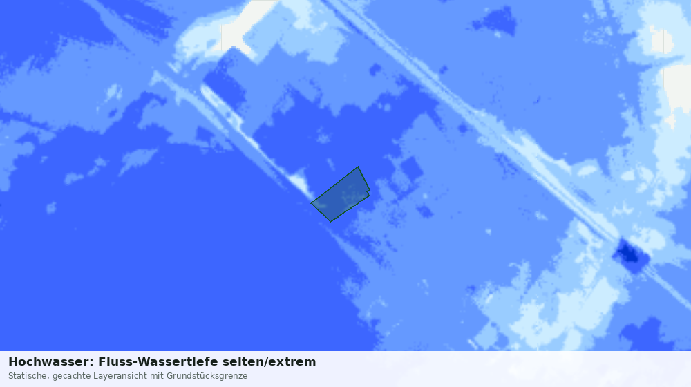 Statische Kartenansicht: Hochwasser: Fluss-Wassertiefe selten/extrem