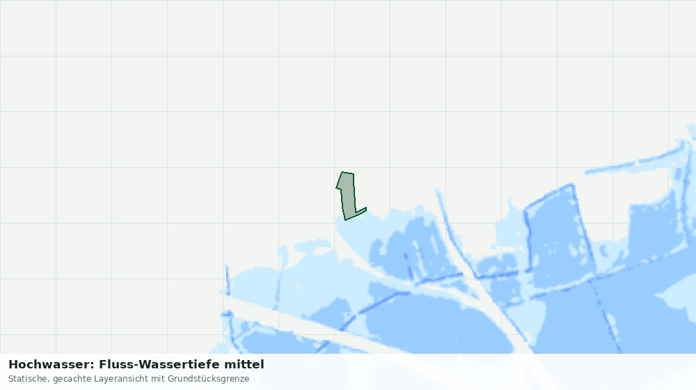 Statische Kartenansicht: Hochwasser: Fluss-Wassertiefe mittel