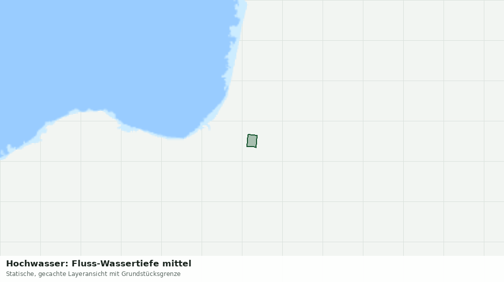 Statische Kartenansicht: Hochwasser: Fluss-Wassertiefe mittel