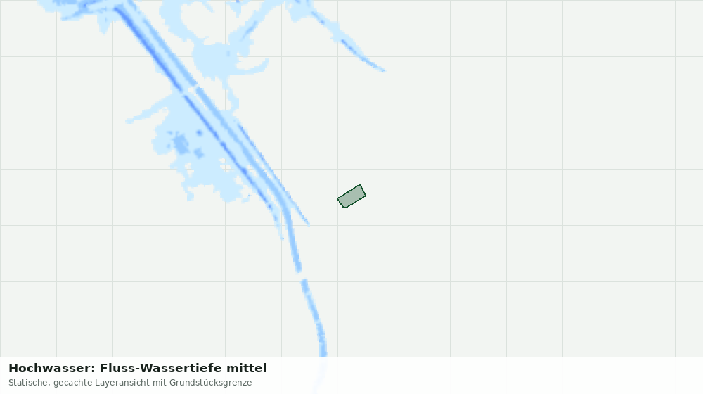 Statische Kartenansicht: Hochwasser: Fluss-Wassertiefe mittel