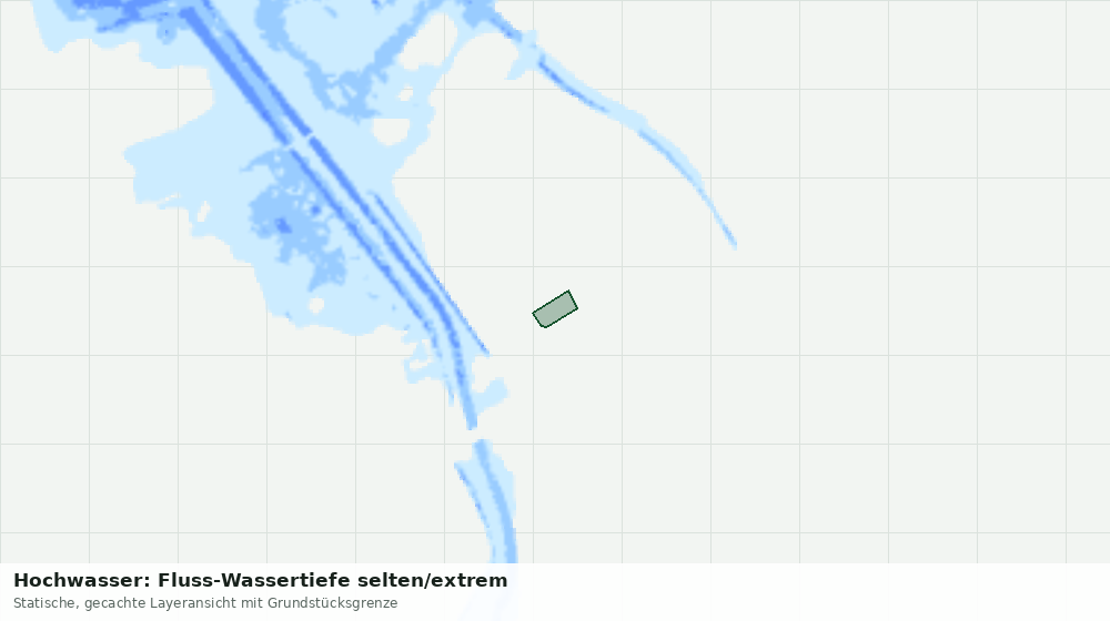 Statische Kartenansicht: Hochwasser: Fluss-Wassertiefe selten/extrem
