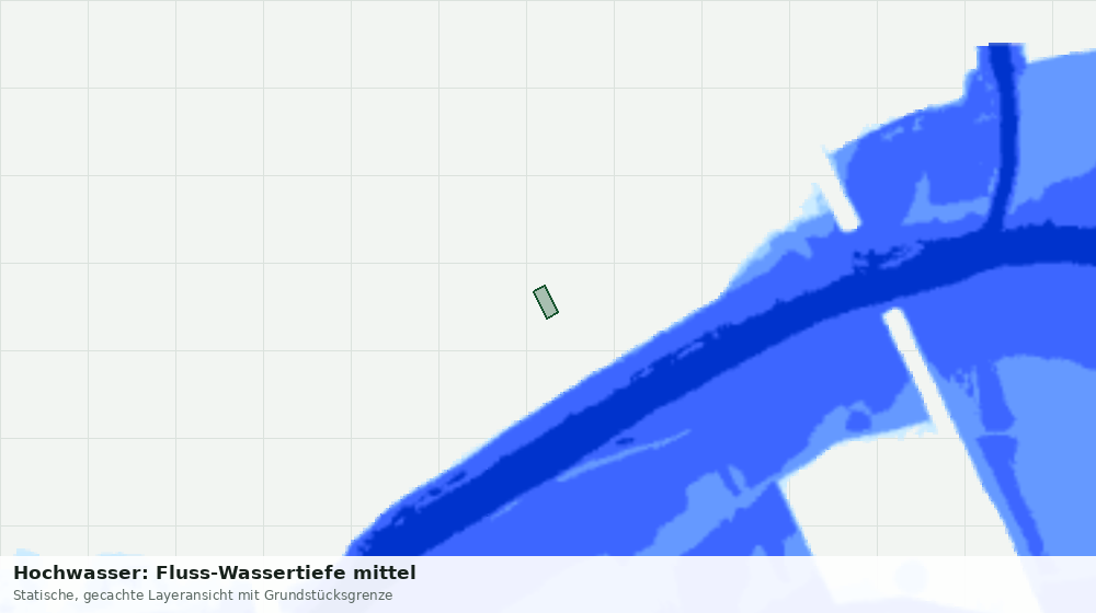 Statische Kartenansicht: Hochwasser: Fluss-Wassertiefe mittel