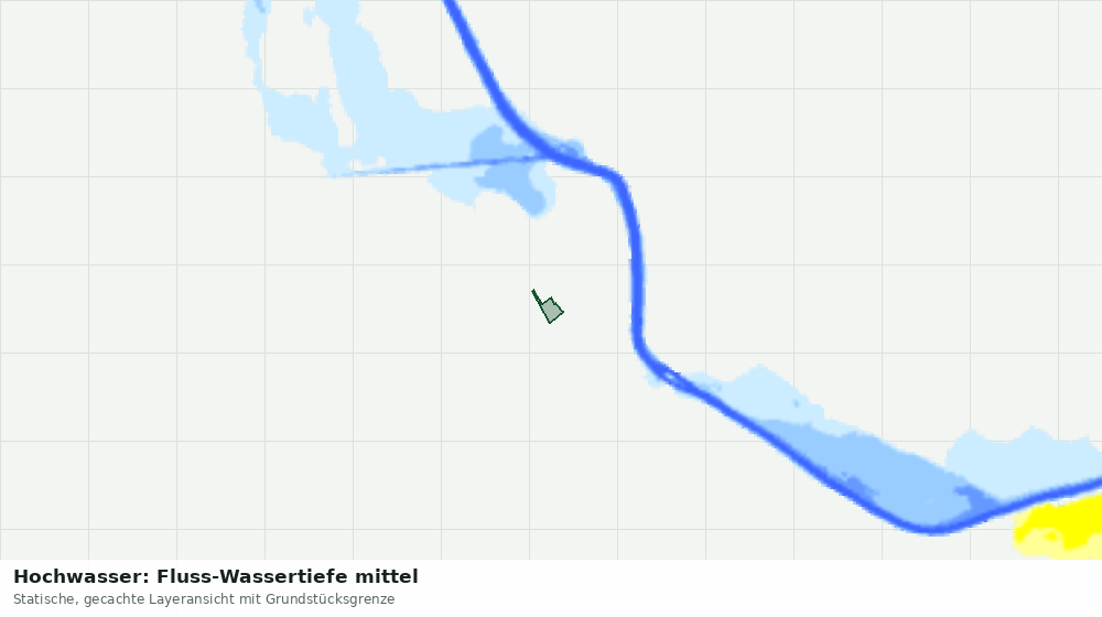 Statische Kartenansicht: Hochwasser: Fluss-Wassertiefe mittel