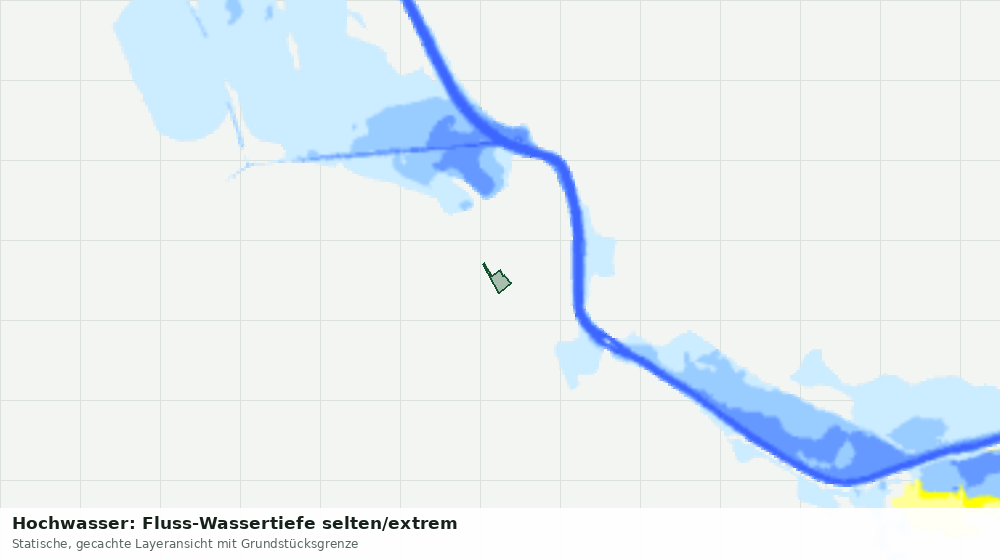 Statische Kartenansicht: Hochwasser: Fluss-Wassertiefe selten/extrem