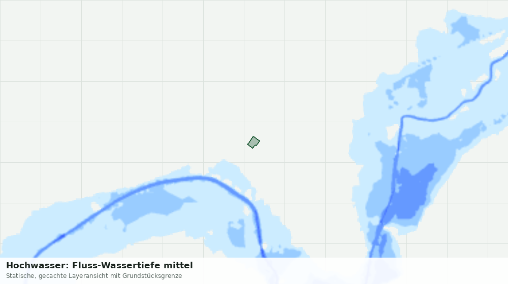 Statische Kartenansicht: Hochwasser: Fluss-Wassertiefe mittel