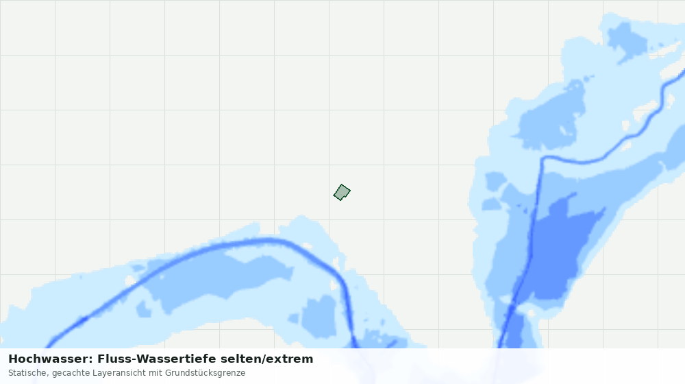 Statische Kartenansicht: Hochwasser: Fluss-Wassertiefe selten/extrem