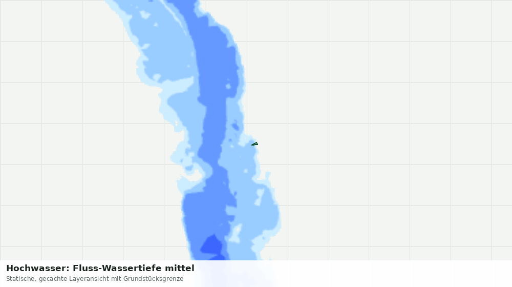 Statische Kartenansicht: Hochwasser: Fluss-Wassertiefe mittel