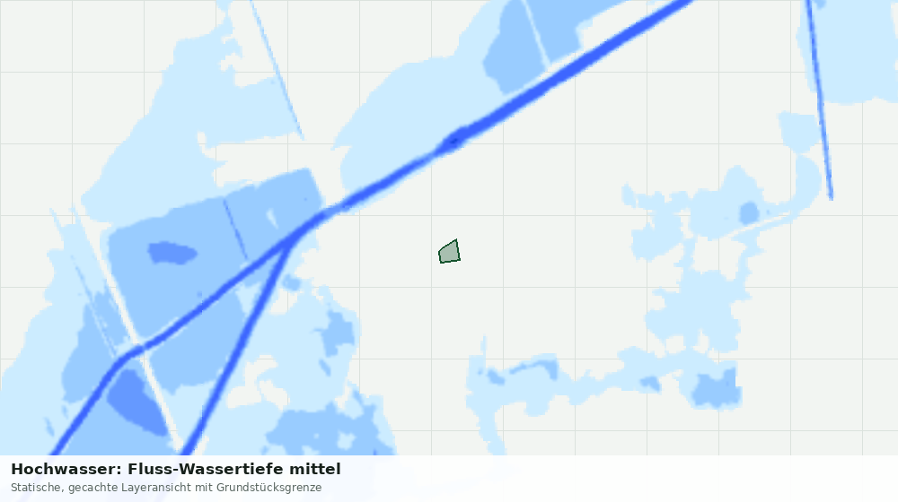 Statische Kartenansicht: Hochwasser: Fluss-Wassertiefe mittel