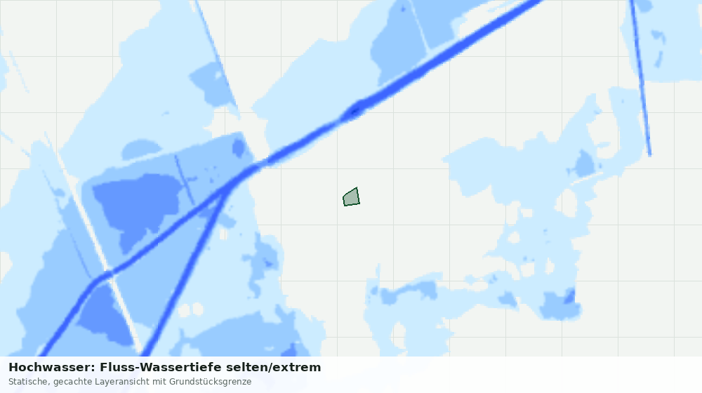 Statische Kartenansicht: Hochwasser: Fluss-Wassertiefe selten/extrem
